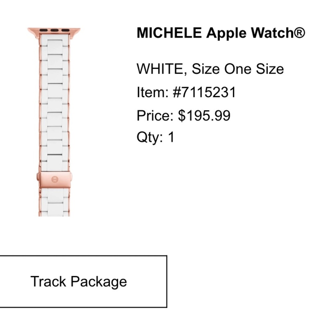 Michele White Apple Watch Bracelet